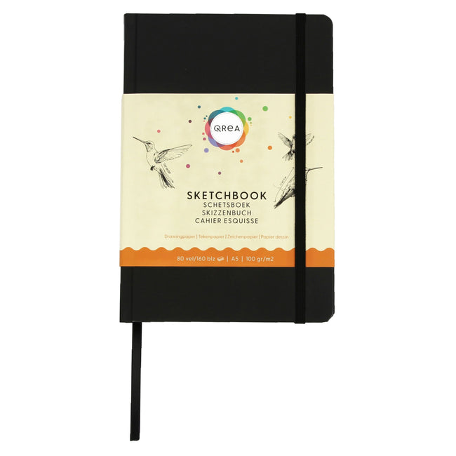 Qrea - Carnet de dessins A5 80 feuilles 100gr