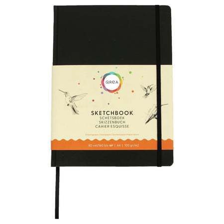 Qrea - Carnet de dessins A4 80 feuilles 100gr | 20 pièces