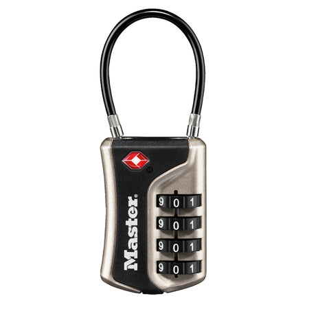 Master Lock -  Hangslot masterlock 4-cijfer tsa flex zwart 35mm