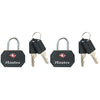 Master Lock - Cadenas Masterlock 2 clés identiques aluminium TSA noir 30mm 2 pièces