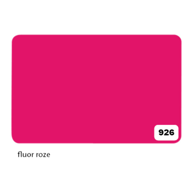 Folia Paper - Carton de vitrine Folia 1 face 48x68cm 380gr nr926 rose fluo | 10 pièces