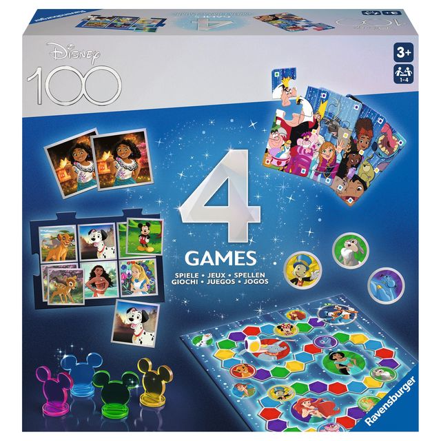 Ravensburger - Spiel Disney 100 Jahre 4 in 1