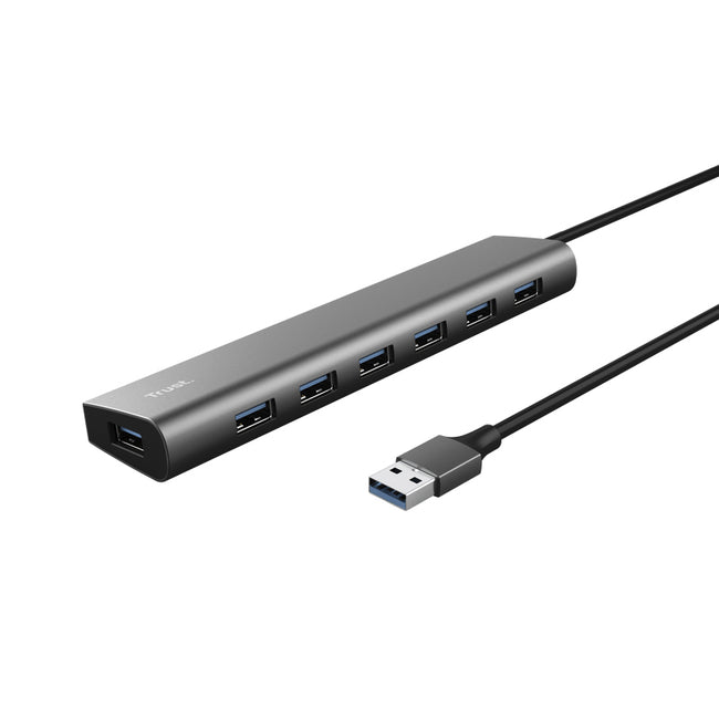 Trust - Hub HALYX 7-Port USB-A 3.2 Silber