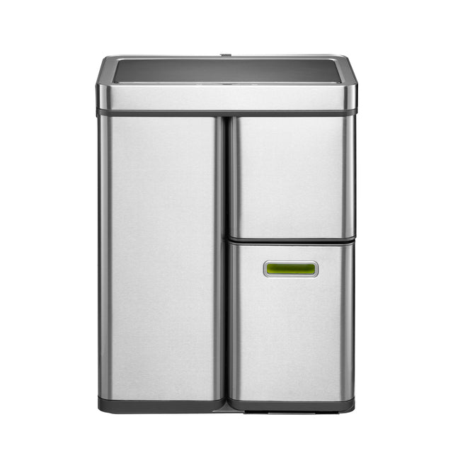 EKO - Poubelle Mirage Plus capteur 30 litres et 2x15 litres inox