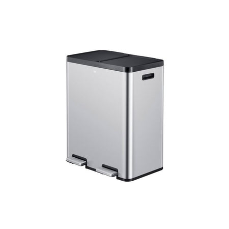 EKO - Poubelle à pédale Essential Recycler 2x30 litres inox