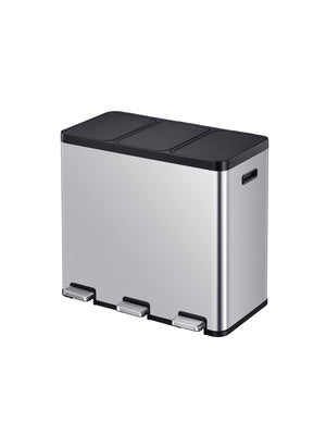 EKO - Poubelle à pédale Essential Recycler 3x20 litres inox