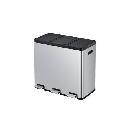 EKO - Poubelle à pédale Essential Recycler 3x20 litres inox