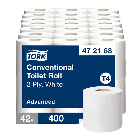 Tork - Papier toilette T4 Advanced 2 épaisseurs 400 feuilles blanc 472168