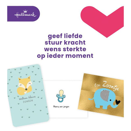 Hallmark - Coffret de recharge pour cartes de vœux naissance du fils 6 cartes