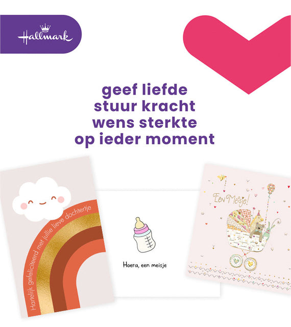 Hallmark – Grußkarten-Nachfüllset zur Geburt einer Tochter, 6 Karten