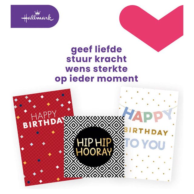 Hallmark - Wenskaart hallmark navulset engels verjaardag 6 st