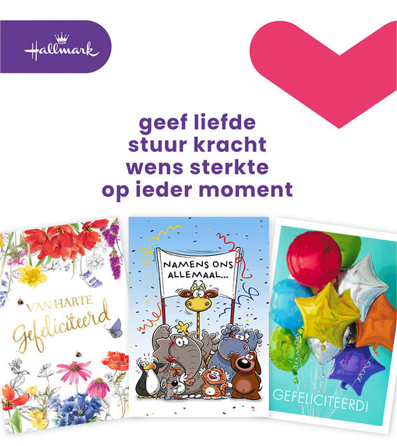 Hallmark - Wenskaart hallmark navulset felicitatie 8 stuks