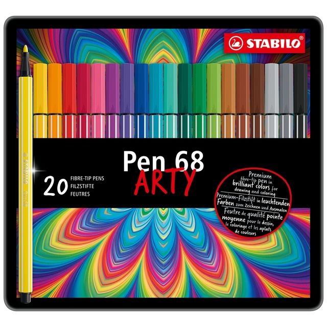 Stabilo -  Viltstift pen 68/20 arty m ass 20st | 5 stuks