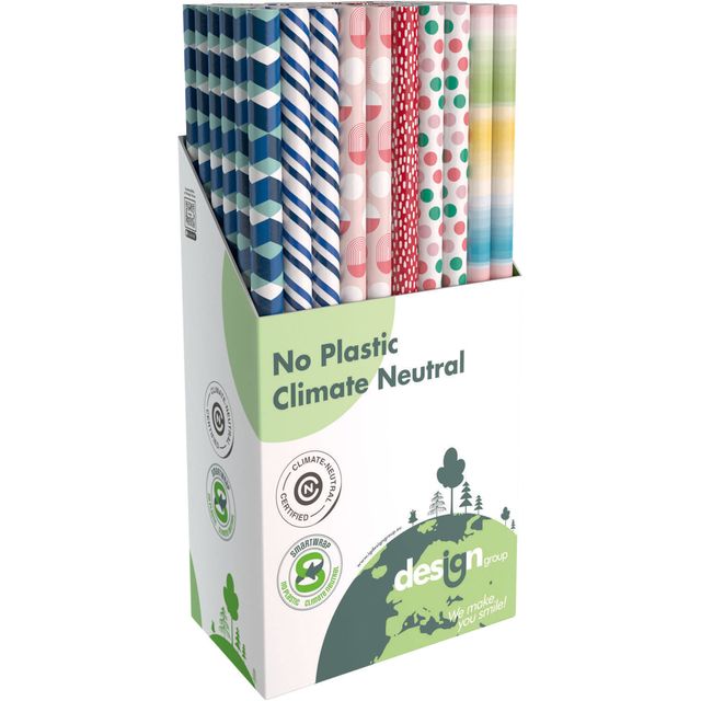 IG design - Papier cadeau IG Group Geo 200x70cm assorti