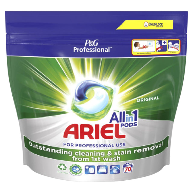 Ariel-Professional détergent All-in-1 régulier, paquet de 70 capsules