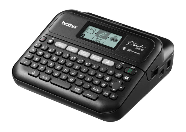 Brother - Imprimante d'étiquettes P-touch TZe PT-D460BT de bureau qwerty 18mm noir en étui | 3 pièces