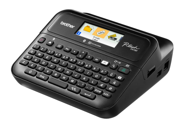 Brother - Imprimante d'étiquettes P-touch TZe PT-D610BT de bureau qwerty 24mm noir en étui