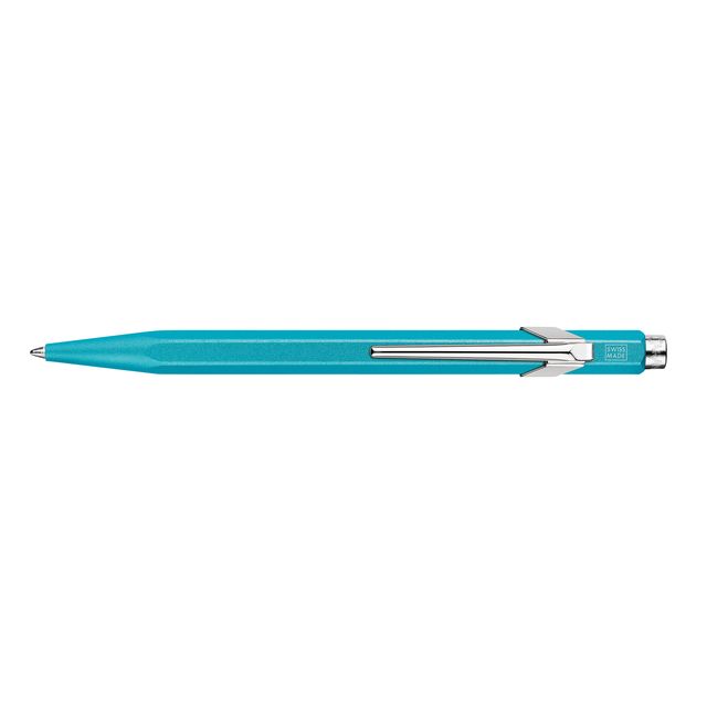 Caran d'ache -  Balpen  colormat-x 849 turquoise | 2 stuks