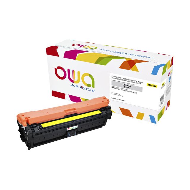 OWA - Tonercartridge OWA HP CE342A Geel