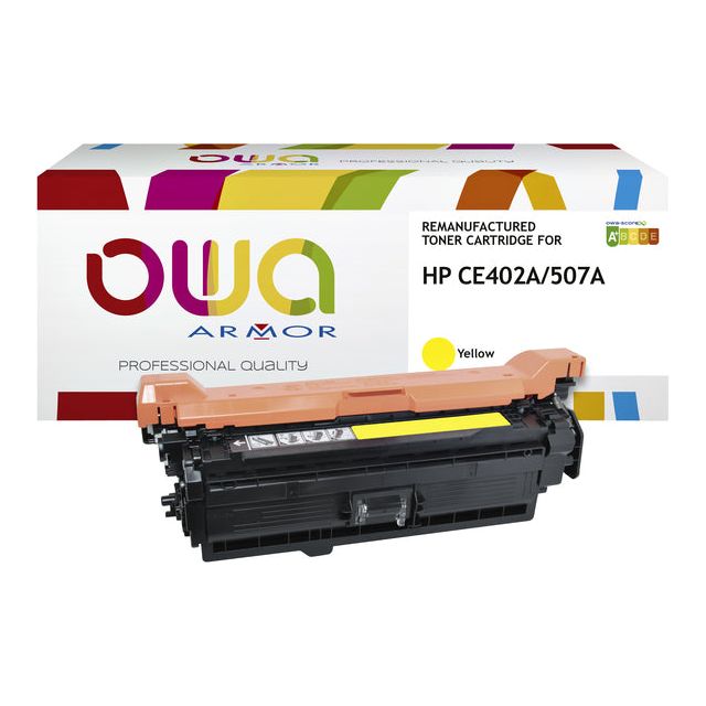 OWA - Tonercartridge OWA HP CE402A Geel