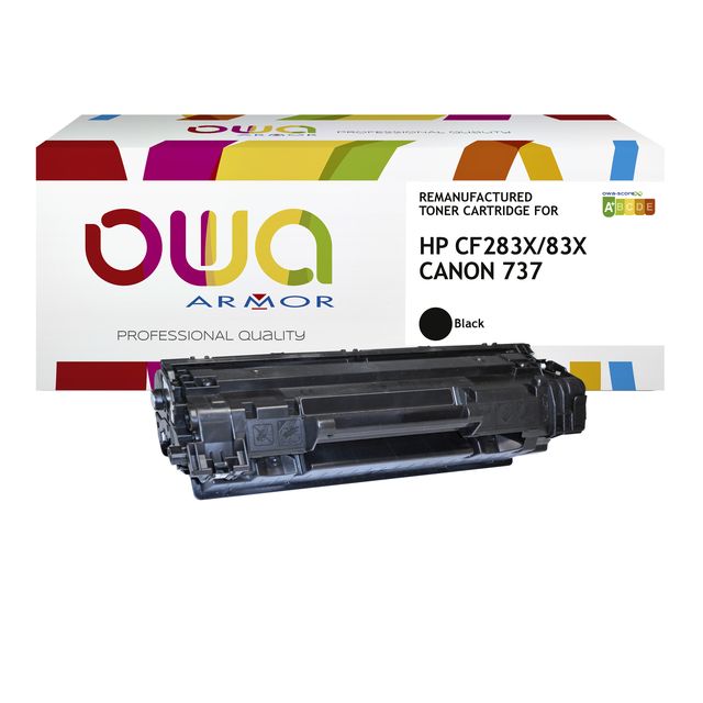 OWA -  Tonercartridge  hp cf283x zwart