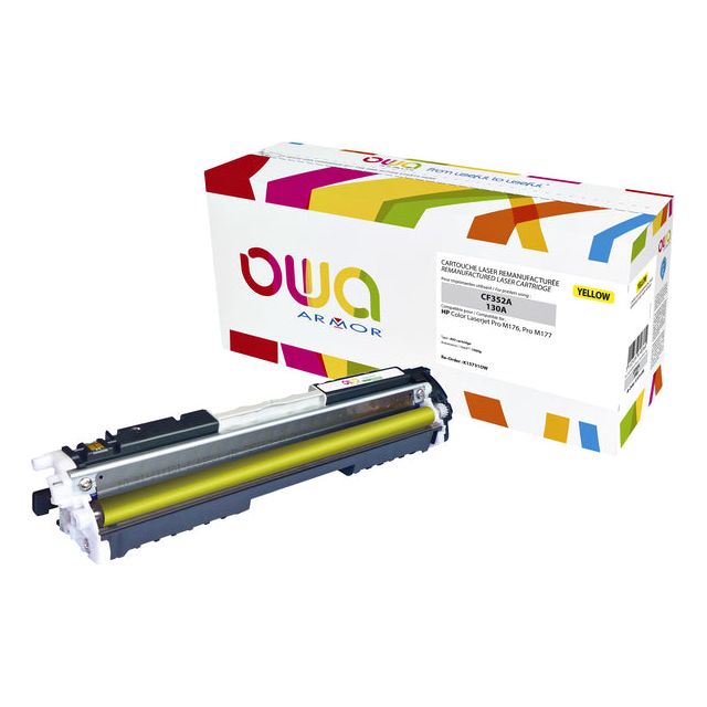 OWA - Tonercartridge OWA HP CF352A Geel