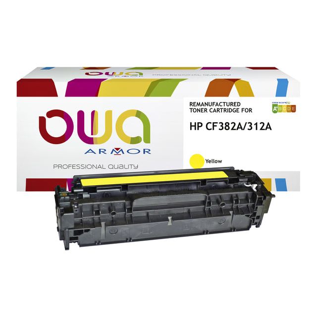 OWA - Tonercartridge OWA HP CF382A Geel