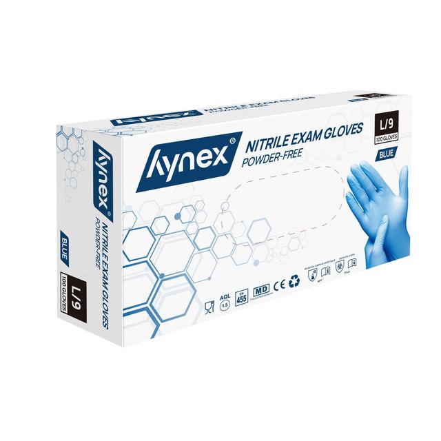 Hynex -  Handschoen  nitril l 100st blauw | 10 stuks