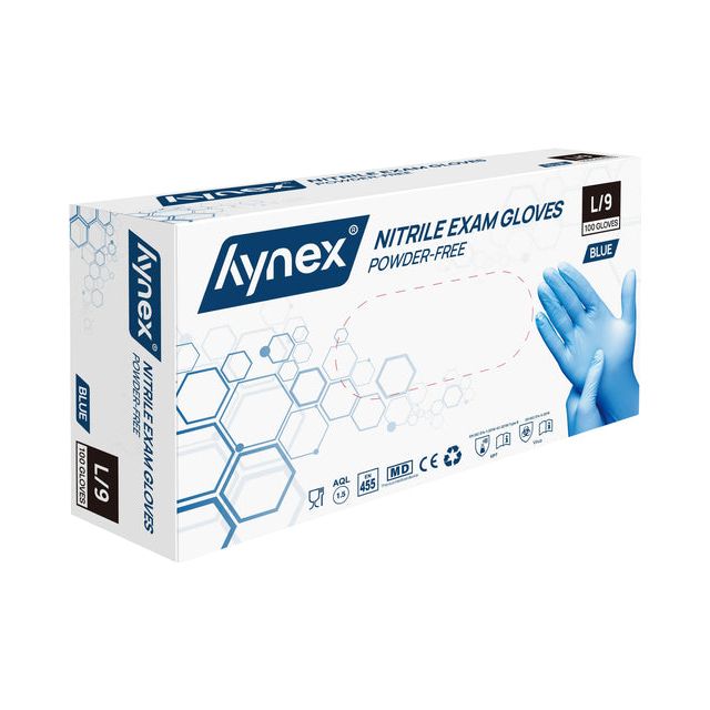 Hynex - Handschoen hynex l nitril 100st blauw | 10 stuks