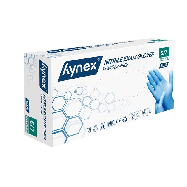 Hynex - Gant S nitrile bleu pack de 100 pièces