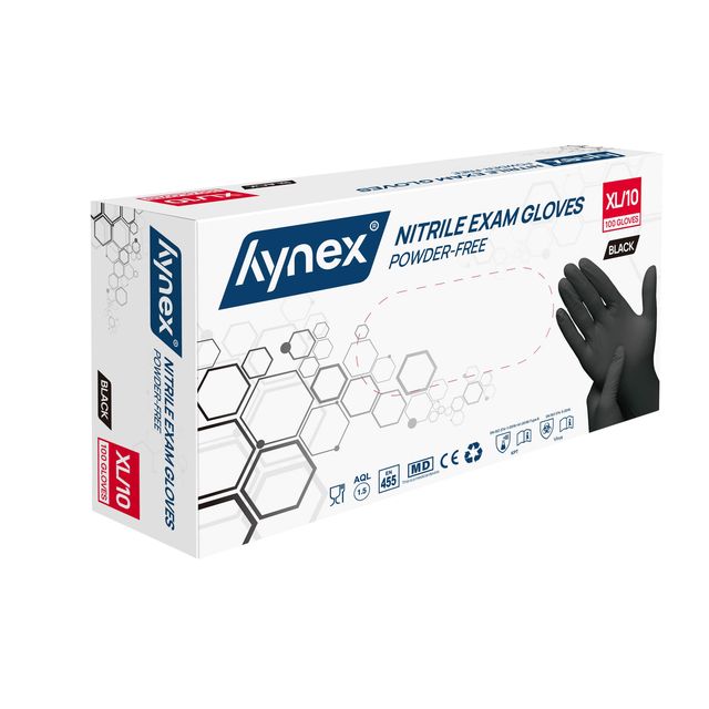 Hynex - Gant XL nitrile noir pack de 100 pièces