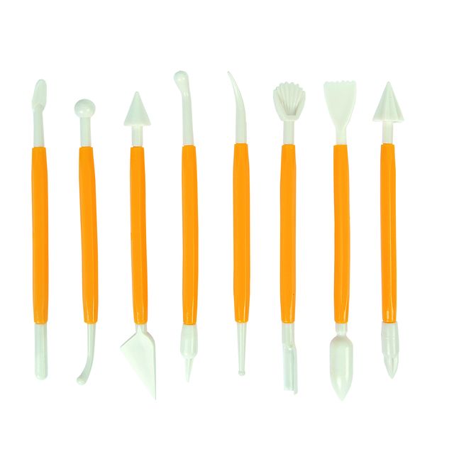 Conda -  Boetseerspatel  set à 8 stuks 15 cm plastic