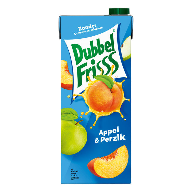 Dubbelfrels - Obstgetränk Dubbelelfriss Apfel Pfirsich Pak 1500ml