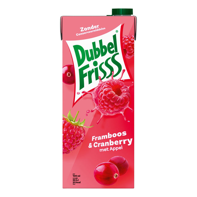 DubbelFrisss -  Fruitdrank  framboos zwarte bes 1500ml