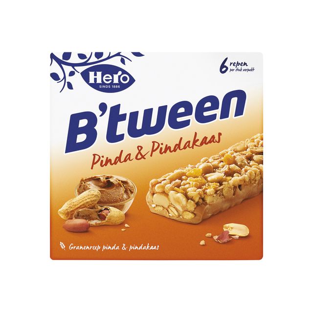 Hero - Snack B'tween Erdnuss-Erdnussbutter 6er-Pack Riegel 25gr