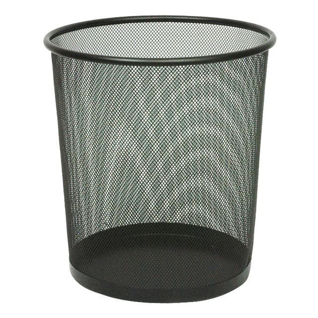 Vepa Bins - Poubelle à papier ronde 19 litres noir | 6 pièces