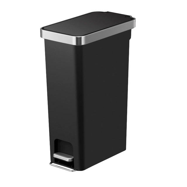 Eko - bac de déchets eko hana slim pedal bin 40 litres noir