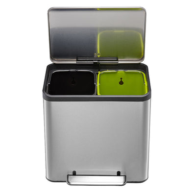 Eko -  Pedaalemmer  ecocasa recycler 15+15 liter rvs