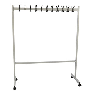 Vepa Bins - Porte-penderie mobile 22 crochets argent