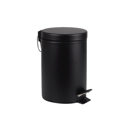 BRASQ - Poubelle à pédale 3 litres noir | 6 pièces