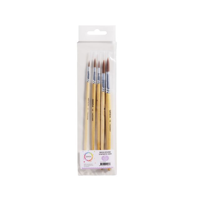 Qrea - Ensemble de brosses à cheveux synthétiques de 5 largeurs