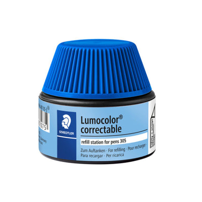 Staedtler - Recharge feutre Lumocolor 305 non permanent corrigible bleu