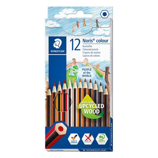 Staedtler - farbiger Bleistift Noris Club Menschen der Welt 12 farbige Stifte