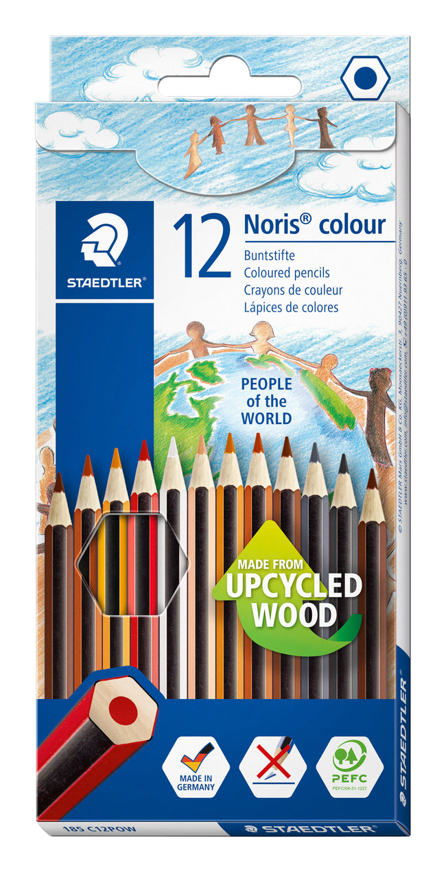 Staedtler - Crayons de couleur Noris couleurs People of the World lot de 12