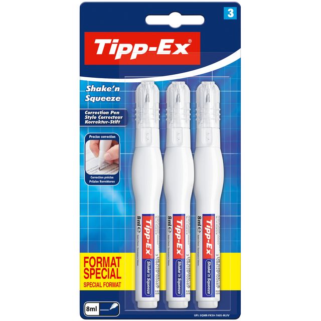 Tipp-ex - Stylo correcteur shake 'n squeeze 8ml | 10 pièces