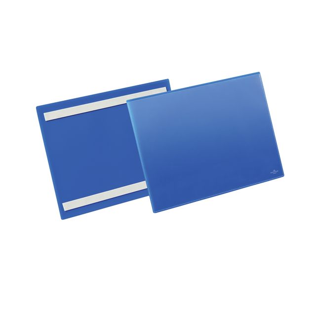 Durable - Pochette à documents autocollante A4 paysage bleu 50 pièces