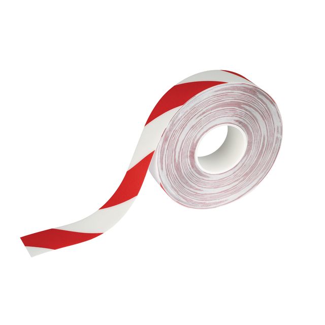 Durable -  Vloermarkeringse duraline 50mmx30m rood wit