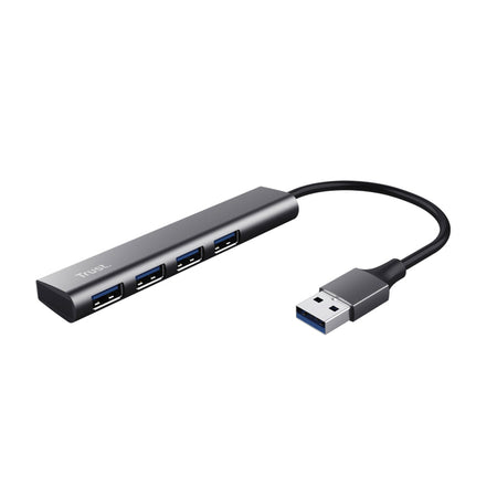 Trust - Hub Halyx 4 ports USB-A argent