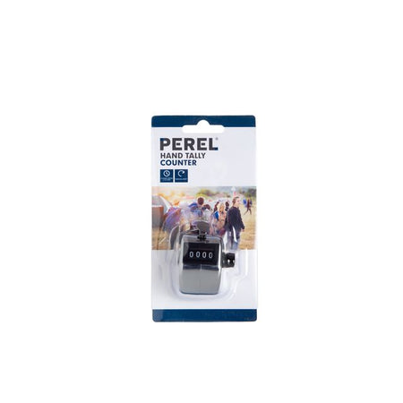 Perel -  Personenteller  met cijfers 0 tot 9999 zilver