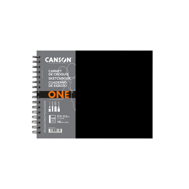 Canson – Skizzenbuch Art Book One, spiralgebunden, 160 Blatt, 100 g, 279 x 216 mm, weiß